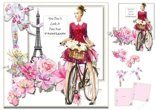 Pretty Girl on Bicycle