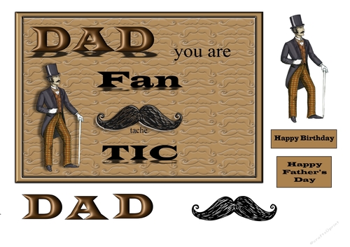 Dad You Are Fan Tache Tic Birthday/Fathers Day
