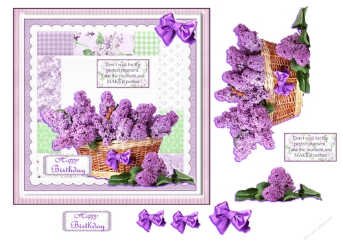 Flower Basket of Lilacs