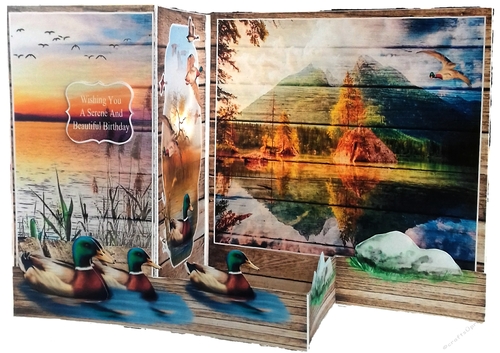 Z Fold Serene Water including Template Birthday/Fathers Day