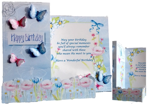 Z Fold Butterly Kisses including Template