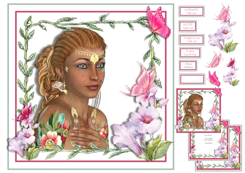 Beautiful Lady with Flowers