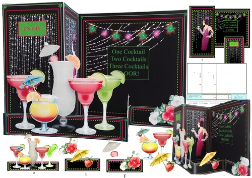 Z Fold One Cocktail Two Cocktails Three Cocktails Floor including Template