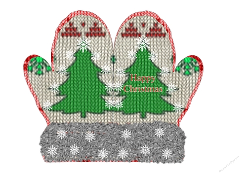 Christmas Woolly Mittens