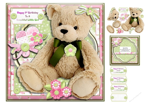 Cute Teddy Bear 1st Birthday