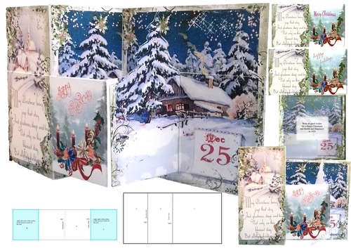 Z Fold Christmas Night Including Template 