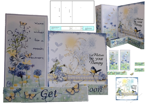 Z Fold Get Well Soon including Template 