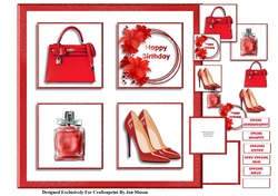 Red Shoes, Handbag and Perfume