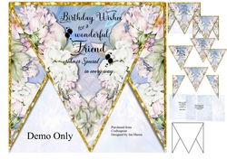 cup1277990_6192 - 3 Point Gold Edged Floral Card