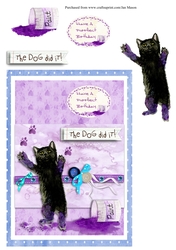 Purple Paint Cat