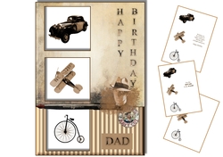 Vintage Fathers Day or Birthday. 2 Cards.