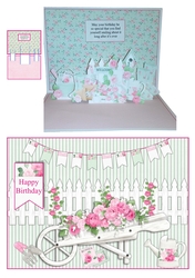 Rose Garden Pop Up Card