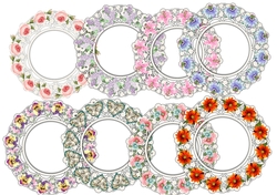 Doyley Flower Frames x 8