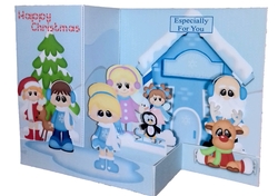 Z Fold Frosty Ice Skating including Z fold Template
