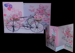 Z Fold Bicycle Flower Baskets including Template