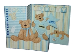 Z Fold New Baby Boy Congratulations including Template