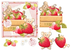Naughty Mice Eating The Strawberries