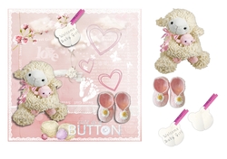 Cute As A Button New Baby Girl