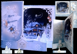 Z Fold Snowy Christmas including Template