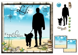 Walking With The Dog At The Beach