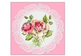 Pink Roses in Parchment Frame