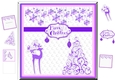 Lilac Snowflakes, Reindeer and Tree
