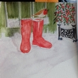 Robin and Red Wellies