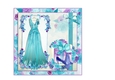 Elegant Teal, Blue and Lilac Dress and Shoes for Mothers Day or Birthday