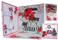 Christmas Poinsettia Corner Card including Template and Written Instructions
