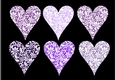 Lace Hearts Purples