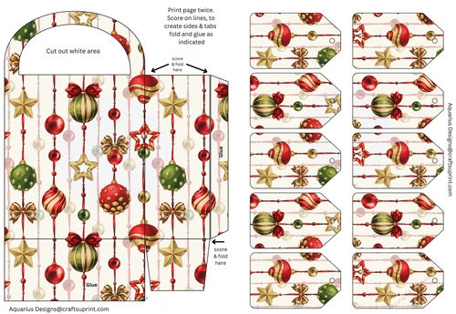 Christmas Bauble Bag and Tags