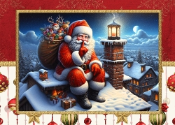 Santas Here Quick card