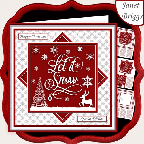 CHRISTMAS MONOTONE LET IT SNOW 7.5 Quick Layer Card & Insert