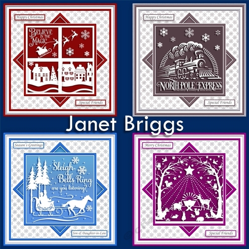 CHRISTMAS QUICK LAYER CARDS Monotone Scenes Bumper Kit