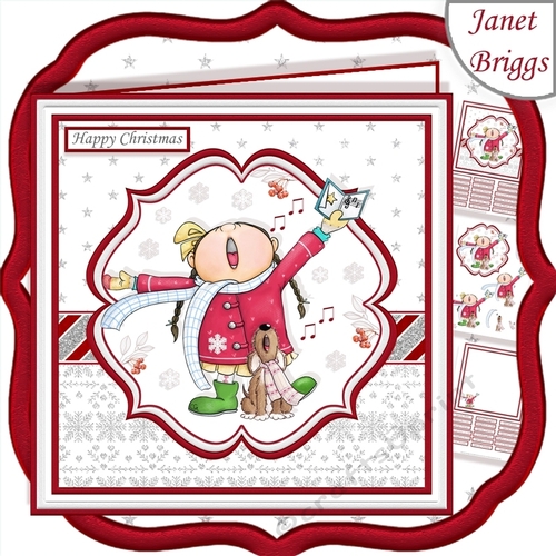 FA LA LA LA LA Christmas 7.5 Decoupage & Insert Card Kit