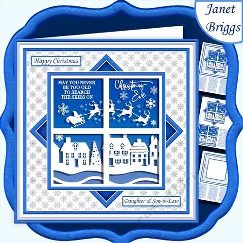CHRISTMAS MONOTONE SEARCH THE SKIES 7.5 Quick Layer Card