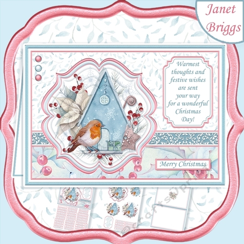 ROBIN & BIRDHOUSE Christmas A5 Pyramage & Insert Kit