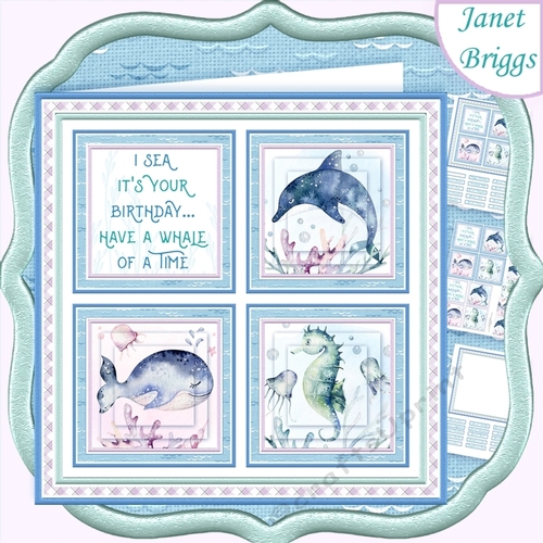 I SEA ITS YOUR BIRTHDAY PYRAMAGE SQUARES 7.5 Quick Layer Card