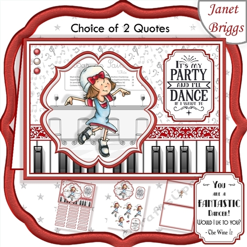 DANCE IF I WANT TO A5 Decoupage & Insert Card Kit