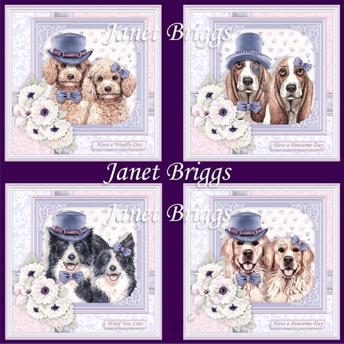 DOG LOVERS 7.5 Decoupage & Inserts Bumper Kit for Various Occasions