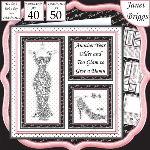 TOO GLAM TO GIVE A DAMN SQUARES 7.5 Quick Layer Card & Insert Kit