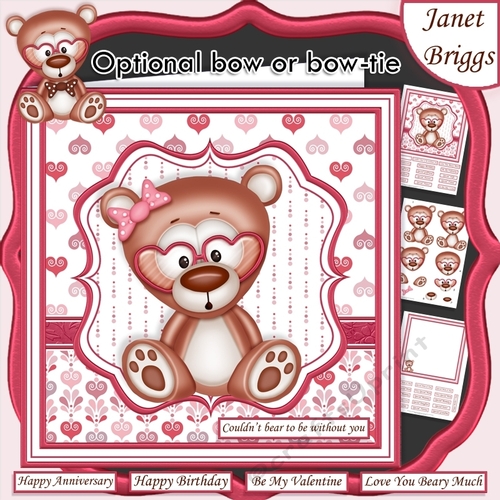 COULDNT BEAR TO BE WITHOUT YOU 7.5 Male or Female Decoupage Kit