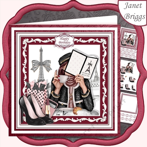 SHOPPING IN PARIS 7.5 Decoupage & Insert Card Kit