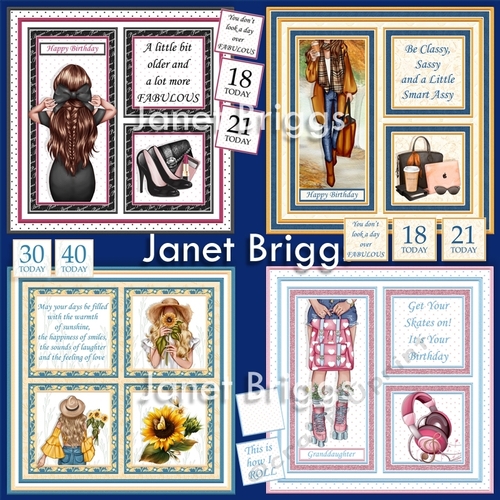 FEMALE BIRTHDAY & MOTHERS DAY 7.5 Quick Layer Cards & Insert Bumper Kit