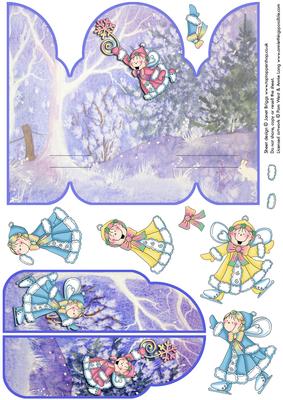 Gate Fold Pop Up Christmas Pixies
