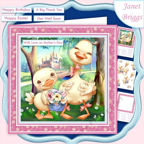 JUST FOR YOU DUCK 7.5 Decoupage & Insert Card Kit