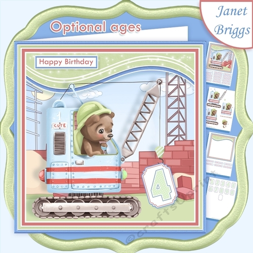 CRANE 7.5 Decoupage & Optional Ages Card Kit