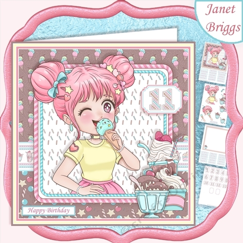 HAVE A NICE DAY 7.5 Decoupage & Insert Card Kit