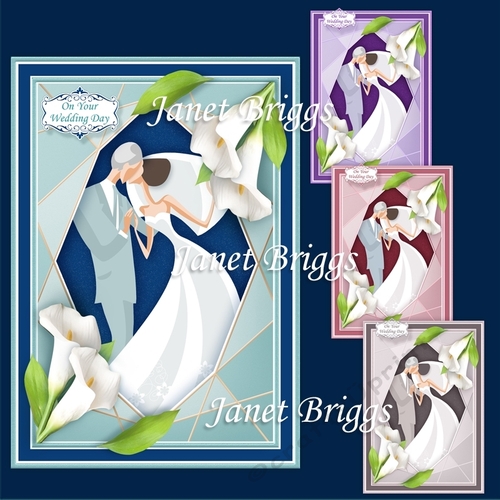 WEDDING CALLA LILIES Contemporary A5 Decoupage & Inserts Bumper Kit