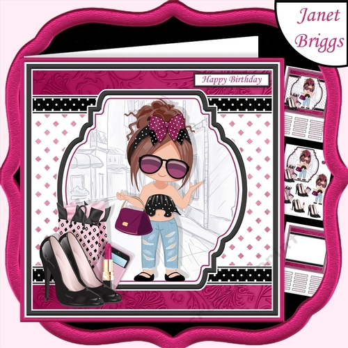 SHOPPING DIVA 7.5 Decoupage & Insert Card Kit